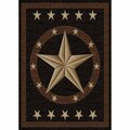Mayberry Rug 3 ft. 11 in. x 5 ft. 3 in. Hearthside Western Star Ebony Area Rug HS3683 4X6